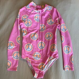 Cotton On Kids Pink Peace Sign Rashguard